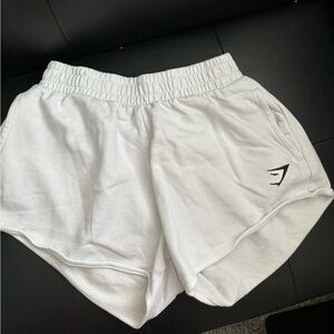 white gymshark shorts